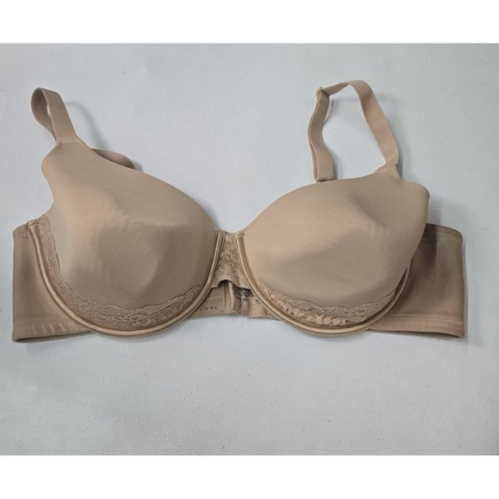 Vanity Fair Women Bra 42D Beige‎ T Shirt Underwired Lace Strap